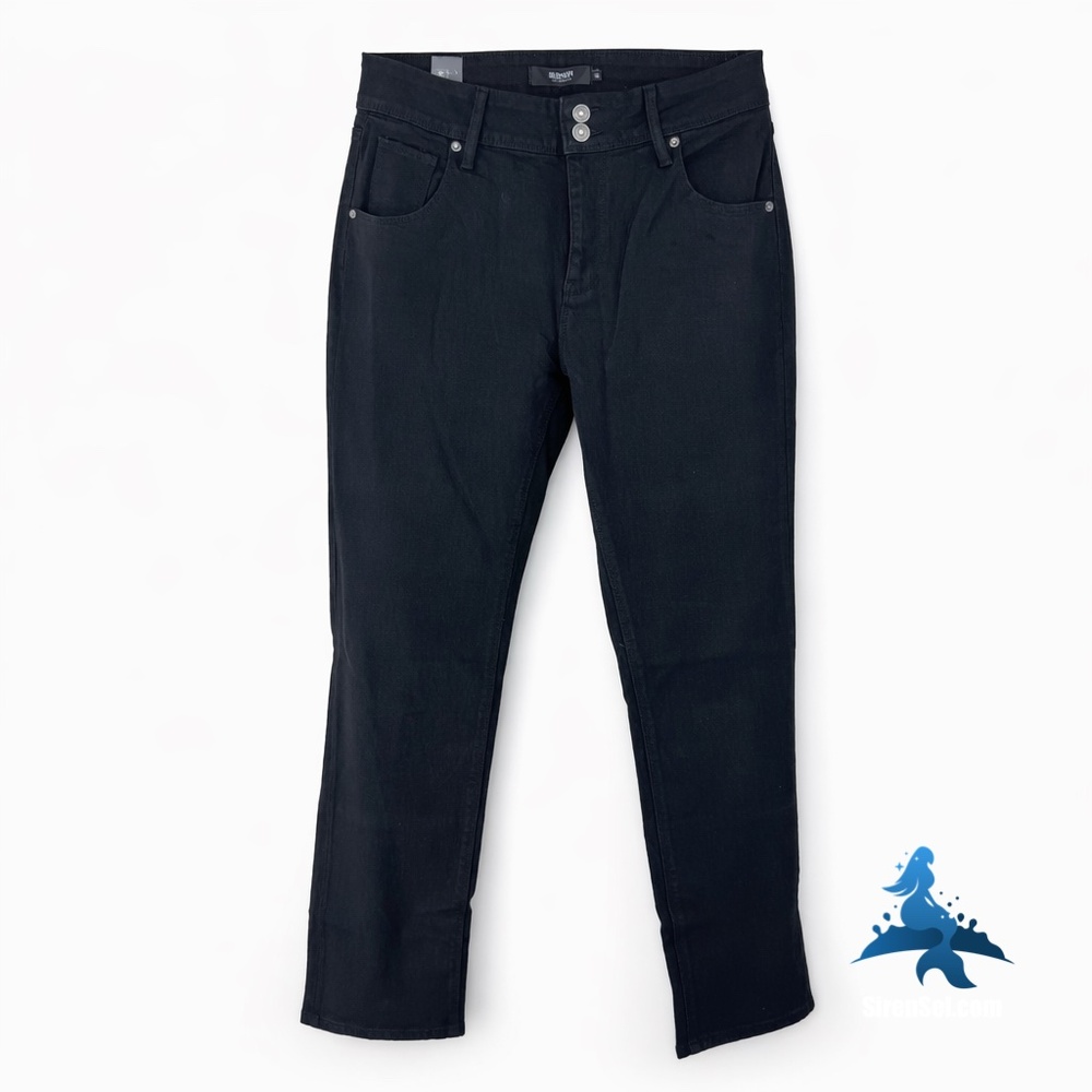 1280 NWT HUDSON Midrise Straight Jeans Premium Stretch – 10 – Pitch Black
